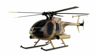 AFX MD500E militaire borstelloze 4-kanaals 325mm helikopter 6G RTF zandkleurige camouflage